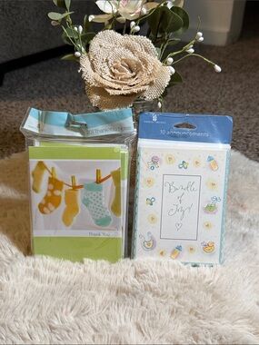 ✨American Greetings Bundle Of JoY Baby Announcement and Thank-You Card Packs✨